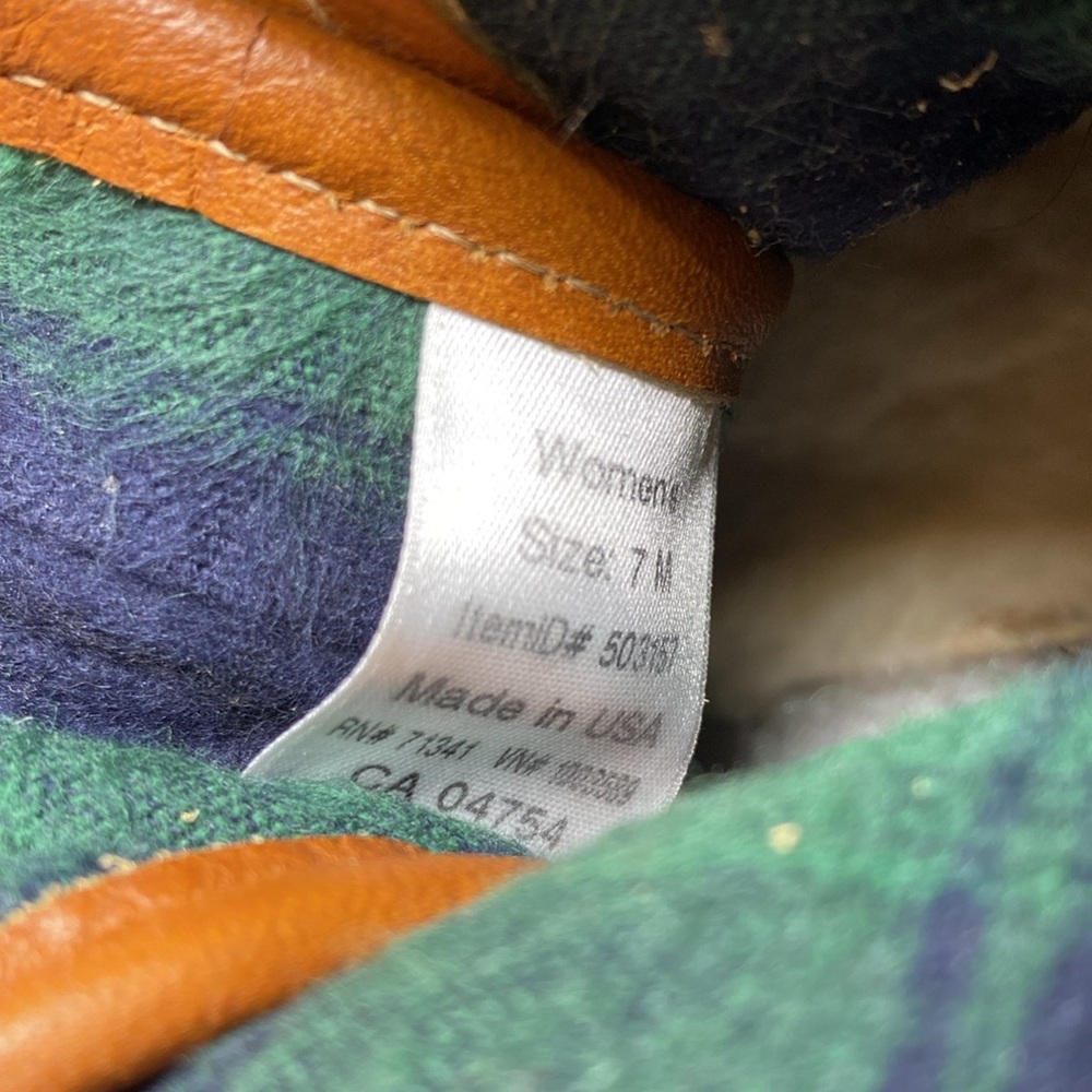 LL Bean Plaid Lined Bean Boots - Picture 6 of 7